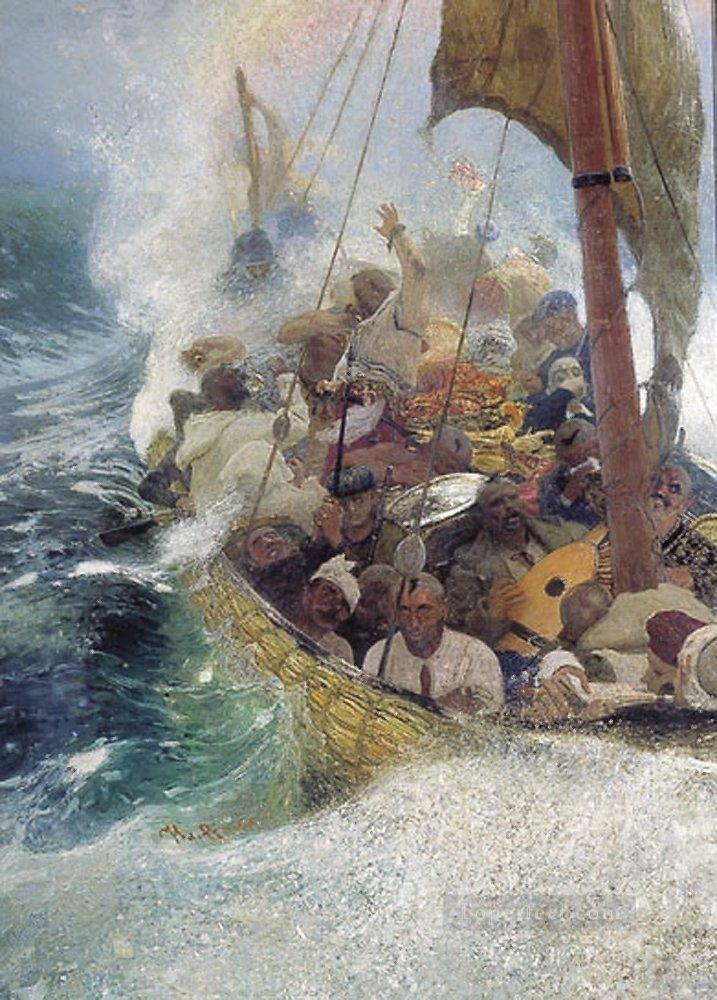 cossacks on the black sea 1908 Ilya Repin Oil Paintings